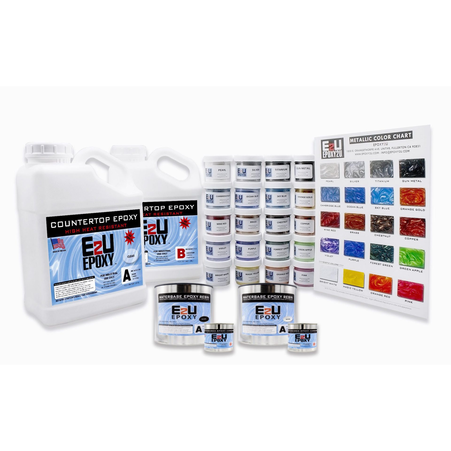 E2U High HeatResistant Countertop Epoxy Sample Kit E2U