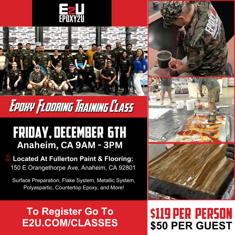 epoxy flooring train class anaheim CA